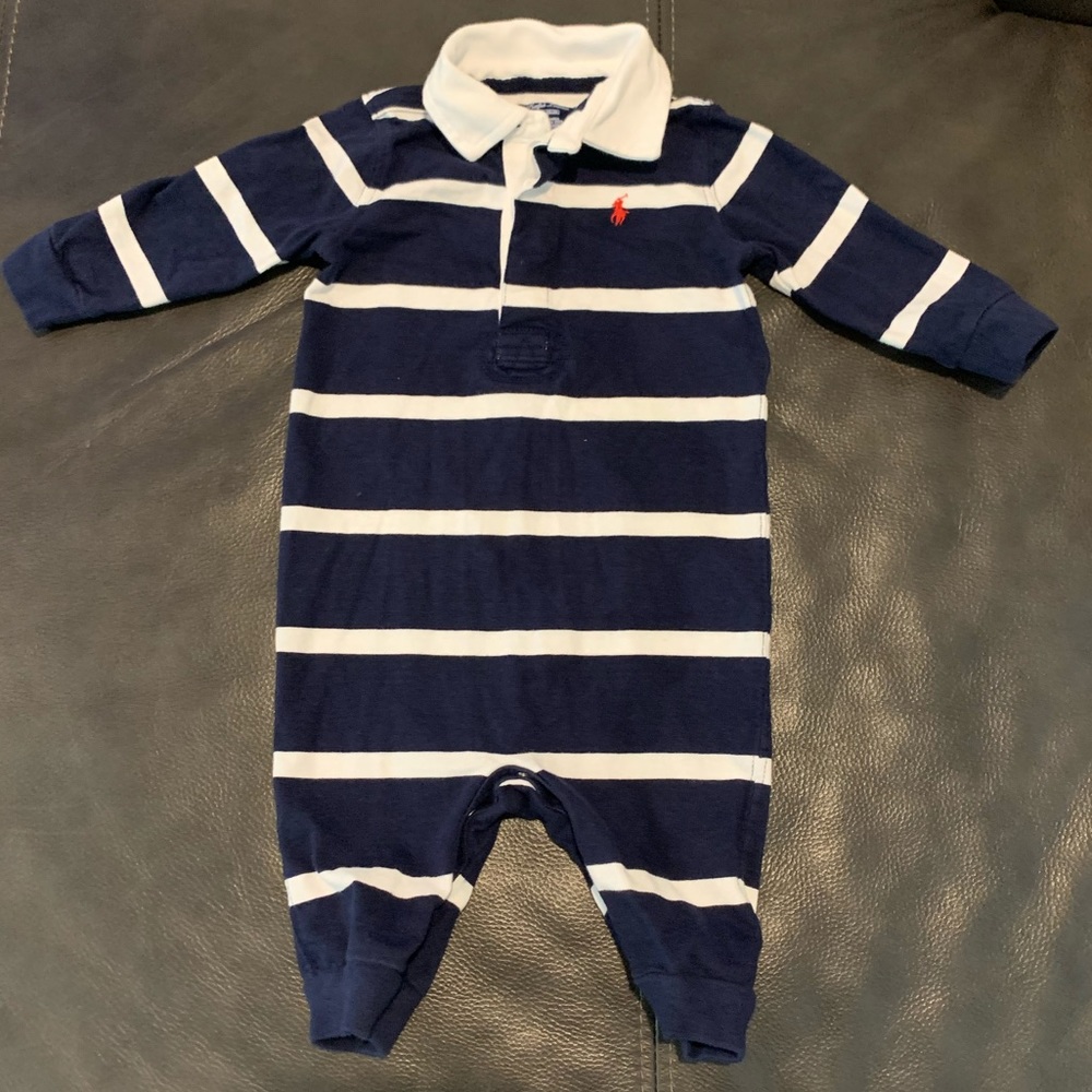 Polo Ralph Lauren Striped Cotton Rugby Coverall